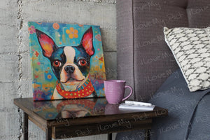 Kaleidoscopic Canine Boston Terrier Wall Art Poster-Art-Boston Terrier, Dog Art, Home Decor, Poster-3