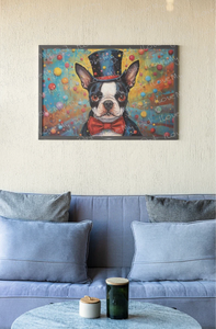 Dapper Dash Boston Terrier Wall Art Poster-Art-Boston Terrier, Dog Art, Home Decor, Poster-6