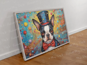 Dapper Dash Boston Terrier Wall Art Poster-Art-Boston Terrier, Dog Art, Home Decor, Poster-3