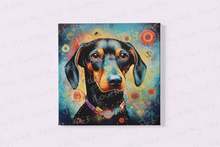 Load image into Gallery viewer, Dreamy Dachshund Delight Wall Art Poster-Art-Dachshund, Dog Art, Home Decor, Poster-Framed Light Canvas-Small - 8x8&quot;-2