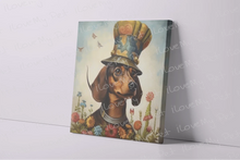 Load image into Gallery viewer, Whimsical Meadow Dapper Dachshund Wall Art Poster-Art-Dachshund, Dog Art, Home Decor, Poster-3