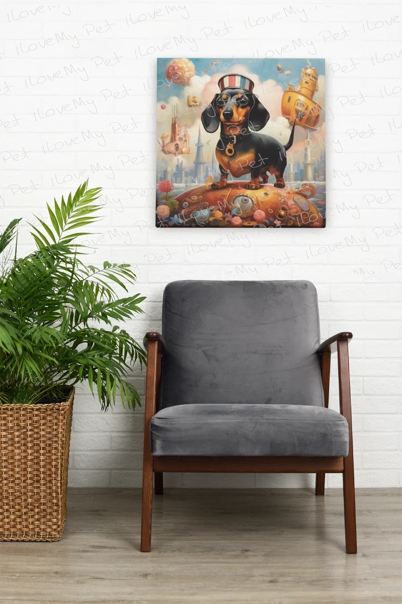 Whimsical Wonders Dachshund Dreamland Wall Art Poster-Art-Dachshund, Dog Art, Home Decor, Poster-6