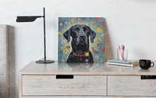 Load image into Gallery viewer, Floral Embrace Black Labrador Wall Art Poster-Art-Black Labrador, Dog Art, Home Decor, Labrador, Poster-5