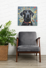 Load image into Gallery viewer, Floral Embrace Black Labrador Wall Art Poster-Art-Black Labrador, Dog Art, Home Decor, Labrador, Poster-7