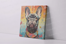 Load image into Gallery viewer, Butterfly Whimsy French Bulldog Wall Art Poster-Art-Dog Art, French Bulldog, Home Decor, Poster-3