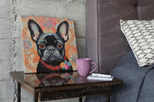 Load image into Gallery viewer, Floral Embrace Black French Bulldog Wall Art Poster-Art-Dog Art, French Bulldog, Home Decor, Poster-4