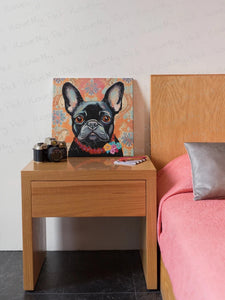 Floral Embrace Black French Bulldog Wall Art Poster-Art-Dog Art, French Bulldog, Home Decor, Poster-6