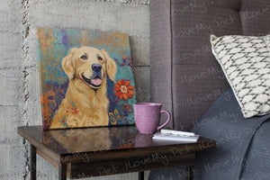 Whimsical Golden Retriever Reverie Wall Art Poster-Art-Dog Art, Golden Retriever, Home Decor, Poster-1