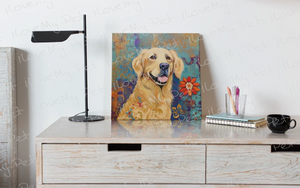 Whimsical Golden Retriever Reverie Wall Art Poster-Art-Dog Art, Golden Retriever, Home Decor, Poster-5