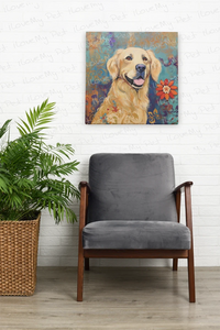 Whimsical Golden Retriever Reverie Wall Art Poster-Art-Dog Art, Golden Retriever, Home Decor, Poster-7