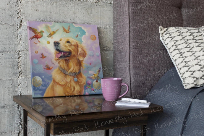 Canine Joy Golden Retriever Wall Art Poster-Art-Dog Art, Golden Retriever, Home Decor, Poster-1