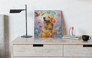 Canine Joy Golden Retriever Wall Art Poster-Art-Dog Art, Golden Retriever, Home Decor, Poster-5