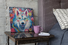 Load image into Gallery viewer, Floral Enchantment Husky Dream Wall Art Poster-Art-Dog Art, Home Decor, Poster, Siberian Husky-4