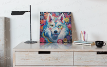 Load image into Gallery viewer, Floral Enchantment Husky Dream Wall Art Poster-Art-Dog Art, Home Decor, Poster, Siberian Husky-5