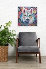 Load image into Gallery viewer, Floral Enchantment Husky Dream Wall Art Poster-Art-Dog Art, Home Decor, Poster, Siberian Husky-7