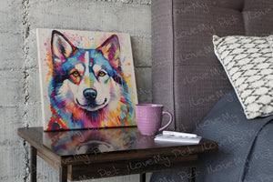 Whimsical Husky Portrait Wall Art Poster-Art-Dog Art, Home Decor, Poster, Siberian Husky-4