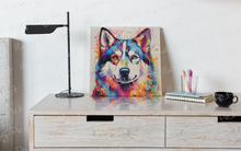 Load image into Gallery viewer, Whimsical Husky Portrait Wall Art Poster-Art-Dog Art, Home Decor, Poster, Siberian Husky-5