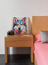 Load image into Gallery viewer, Whimsical Husky Portrait Wall Art Poster-Art-Dog Art, Home Decor, Poster, Siberian Husky-6