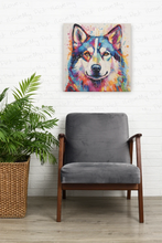 Load image into Gallery viewer, Whimsical Husky Portrait Wall Art Poster-Art-Dog Art, Home Decor, Poster, Siberian Husky-7