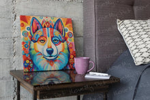 Load image into Gallery viewer, Psychedelic Husky Dream Wall Art Poster-Art-Dog Art, Home Decor, Poster, Siberian Husky-4