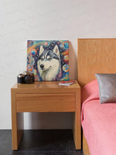 Load image into Gallery viewer, Vivid Dance Husky Whimsy Wall Art Poster-Art-Dog Art, Home Decor, Poster, Siberian Husky-6