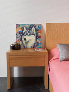 Vivid Dance Husky Whimsy Wall Art Poster-Art-Dog Art, Home Decor, Poster, Siberian Husky-6