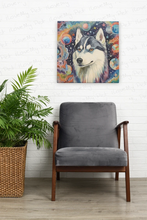 Load image into Gallery viewer, Vivid Dance Husky Whimsy Wall Art Poster-Art-Dog Art, Home Decor, Poster, Siberian Husky-7