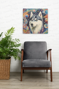 Vivid Dance Husky Whimsy Wall Art Poster-Art-Dog Art, Home Decor, Poster, Siberian Husky-7