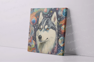 Vivid Dance Husky Whimsy Wall Art Poster-Art-Dog Art, Home Decor, Poster, Siberian Husky-3