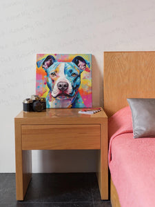 Colorful Charm Pit Bull Wall Art Poster-Art-Dog Art, Home Decor, Pit Bull, Poster-6