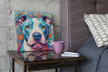 Load image into Gallery viewer, Floral Whimsy Pit Bull Wall Art Poster-Art-Dog Art, Home Decor, Pit Bull, Poster-4