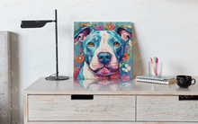 Load image into Gallery viewer, Floral Whimsy Pit Bull Wall Art Poster-Art-Dog Art, Home Decor, Pit Bull, Poster-5
