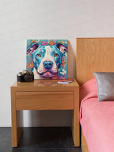 Load image into Gallery viewer, Floral Whimsy Pit Bull Wall Art Poster-Art-Dog Art, Home Decor, Pit Bull, Poster-6