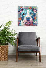Load image into Gallery viewer, Floral Whimsy Pit Bull Wall Art Poster-Art-Dog Art, Home Decor, Pit Bull, Poster-7