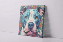 Load image into Gallery viewer, Floral Whimsy Pit Bull Wall Art Poster-Art-Dog Art, Home Decor, Pit Bull, Poster-3