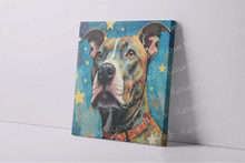 Load image into Gallery viewer, Starry-Eyed Pit Bull Dream Wall Art Poster-Art-Dog Art, Home Decor, Pit Bull, Poster-3