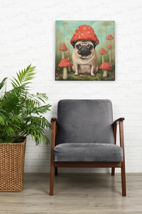 Pug in Wonderland Wall Art Poster-Art-Dog Art, Home Decor, Poster, Pug-7