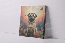 Load image into Gallery viewer, Enchanted Pug Paradise Wall Art Poster-Art-Dog Art, Home Decor, Poster, Pug-3