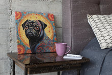 Load image into Gallery viewer, Pugnacious Black Pug Radiance Wall Art Poster-Art-Dog Art, Home Decor, Poster, Pug, Pug - Black-4