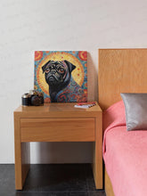 Load image into Gallery viewer, Pugnacious Black Pug Radiance Wall Art Poster-Art-Dog Art, Home Decor, Poster, Pug, Pug - Black-6