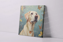 Load image into Gallery viewer, Butterfly Companions Yellow Labrador Wall Art Poster-Art-Dog Art, Home Decor, Labrador, Poster-3