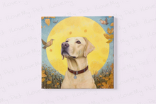 Load image into Gallery viewer, Sunny Disposition Yellow Labrador Wall Art Poster-Art-Dog Art, Home Decor, Labrador, Poster-Framed Light Canvas-Small - 8x8&quot;-2