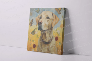 Autumnal Bliss Yellow Labrador Wall Art Poster-Art-Dog Art, Home Decor, Labrador, Poster-3