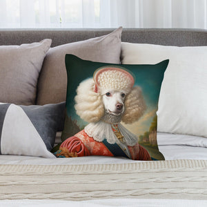 Versailles Vanilla White Poodle Plush Pillow Case-Cushion Cover-Dog Dad Gifts, Dog Mom Gifts, Home Decor, Pillows, Poodle-3