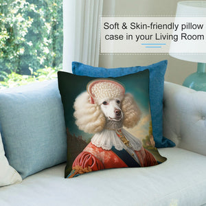 Versailles Vanilla White Poodle Plush Pillow Case-Cushion Cover-Dog Dad Gifts, Dog Mom Gifts, Home Decor, Pillows, Poodle-5