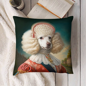 Versailles Vanilla White Poodle Plush Pillow Case-Cushion Cover-Dog Dad Gifts, Dog Mom Gifts, Home Decor, Pillows, Poodle-7