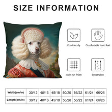 Load image into Gallery viewer, Versailles Vanilla White Poodle Plush Pillow Case-Cushion Cover-Dog Dad Gifts, Dog Mom Gifts, Home Decor, Pillows, Poodle-12 &quot;×12 &quot;-White-1