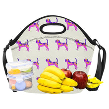 Load image into Gallery viewer, Vibrant Beagle Silhouette Neoprene Lunch Bag-Accessories-Accessories,Bags,Beagle,Lunch Bags-8