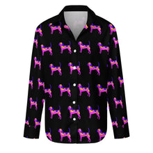 Load image into Gallery viewer, Vibrant Beagle Silhouette Women's Shirt-S-Black2-1