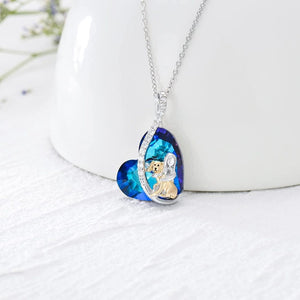 Vibrant Blue Silver Plated Labrador Necklaces-Dog Themed Jewellery-Jewellery, Labrador, Necklace, Pendant-2